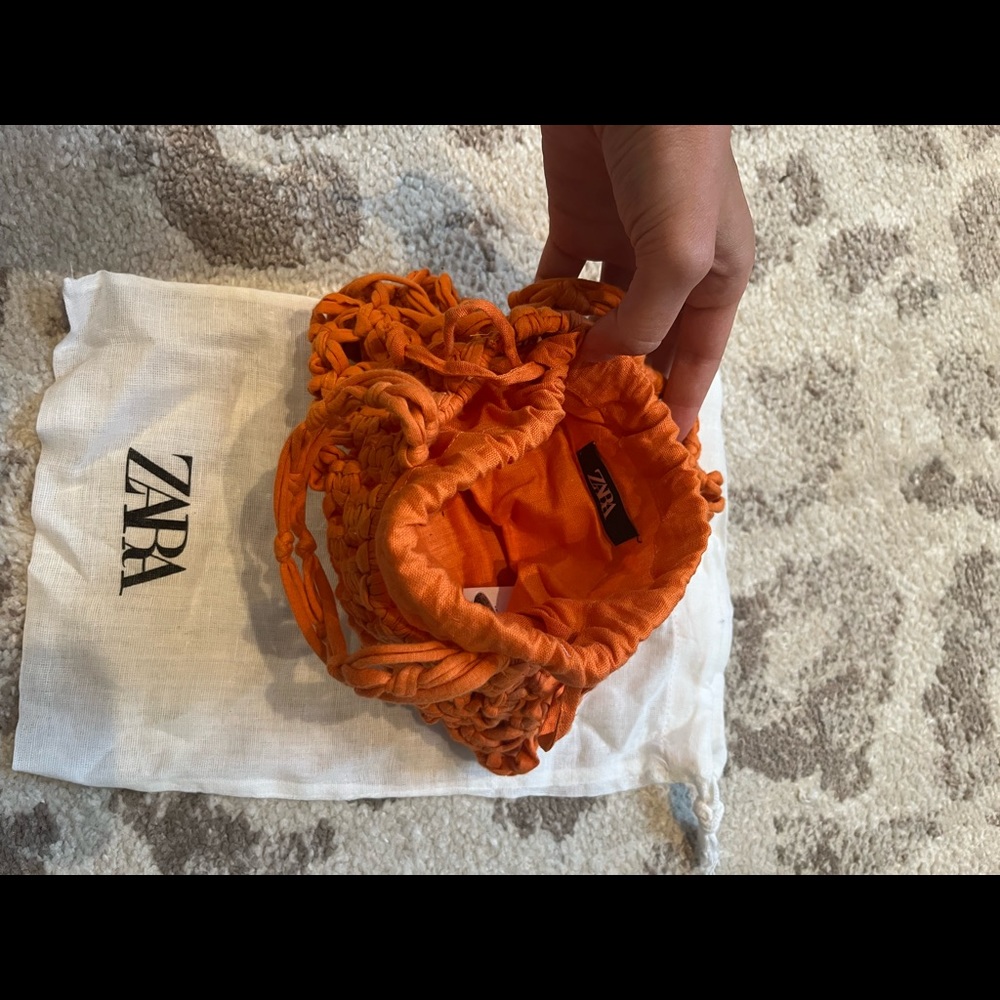 Zara little orange bag